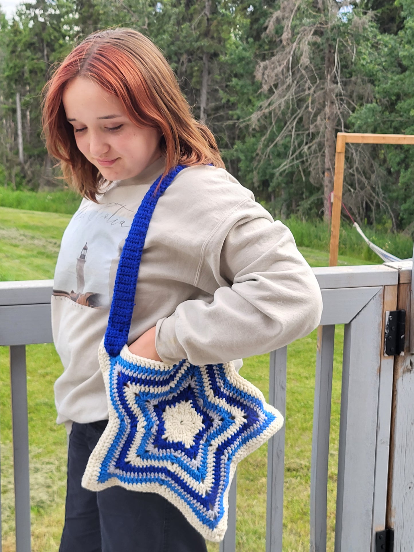 Bursting in Blue - Star bag