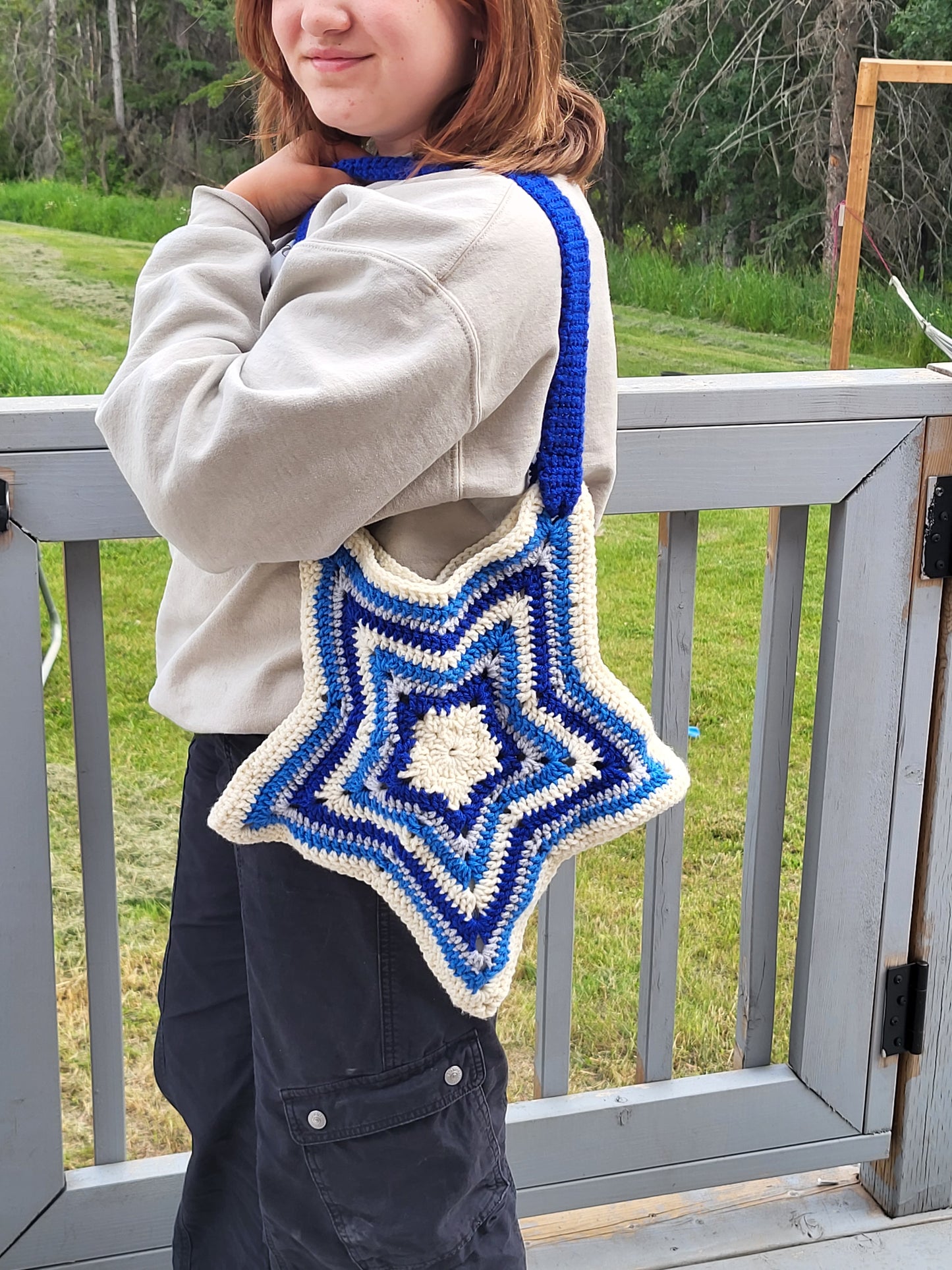 Bursting in Blue - Star bag