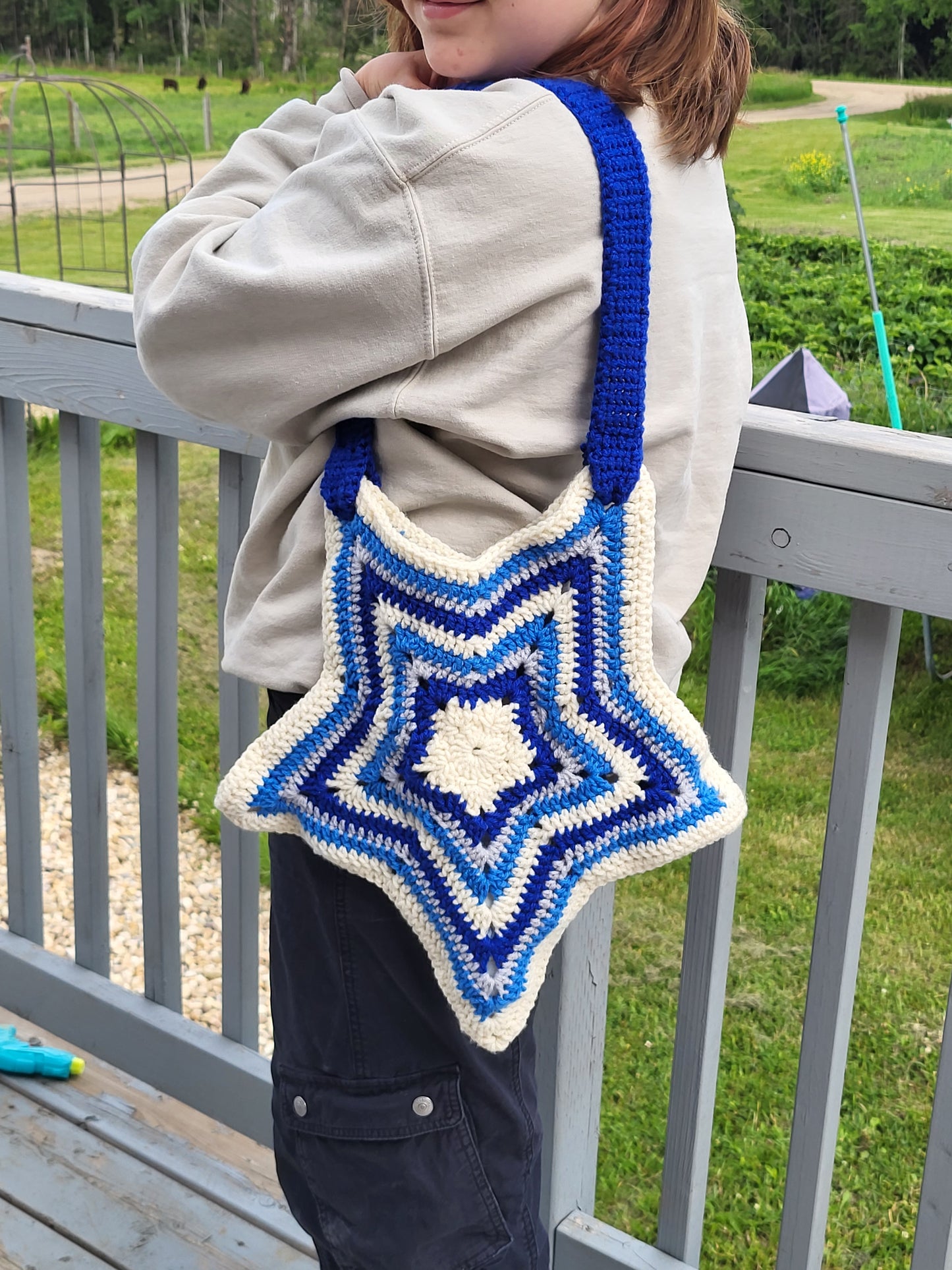 Bursting in Blue - Star bag